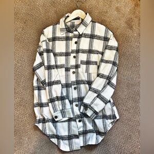 Plaid Button-Up Women's shacket